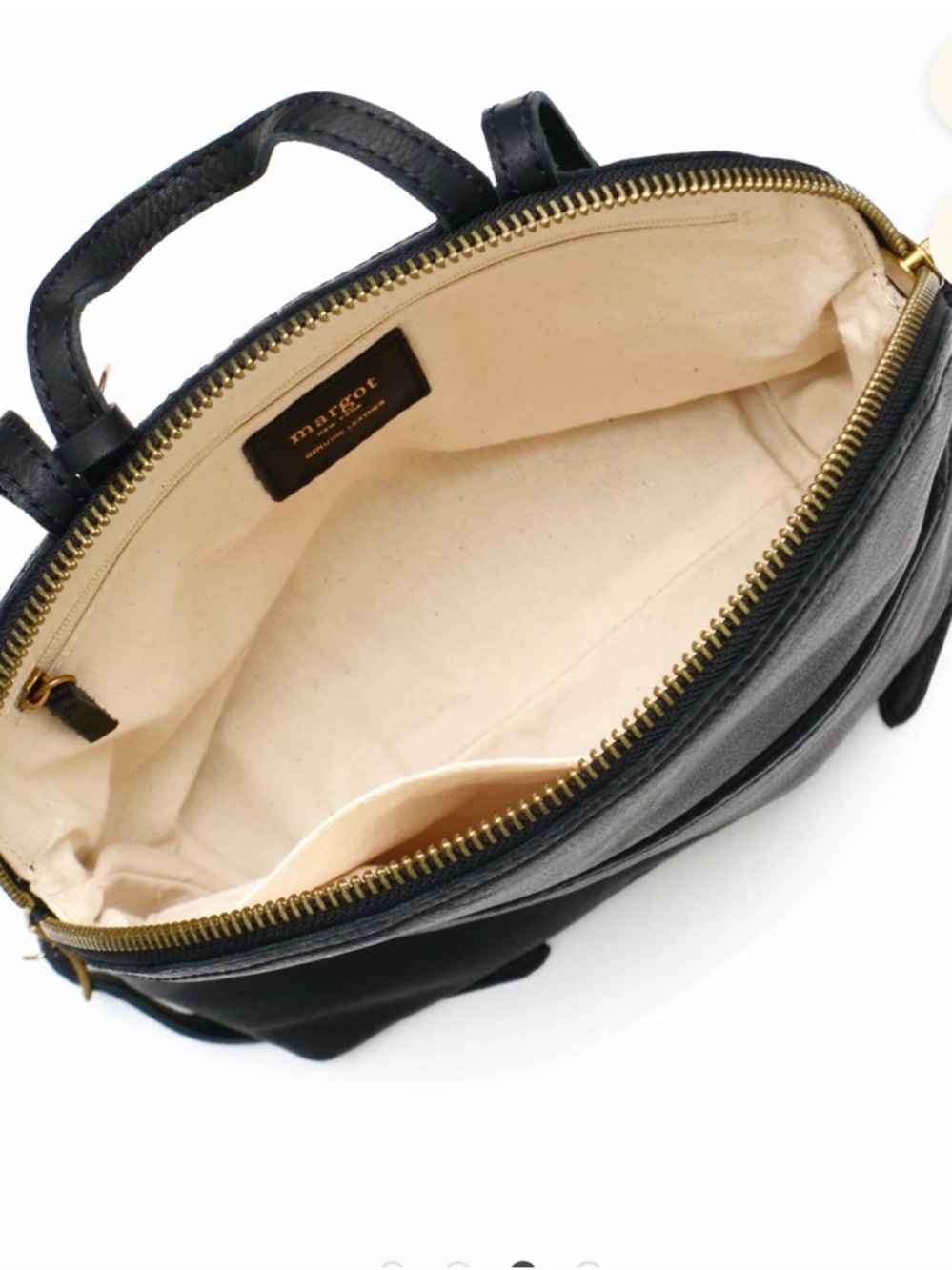 Margot Black Leather Camilla backpack - Women's Bag - Picture 3 of 10